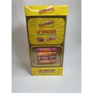 LIP SMACKER STARBURST 4-Pc LIP BALM & TIN With Four Different Flavors